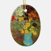 Vase met Daisies en Anemones door Vincent van Gogh Keramisch Ornament (Achterkant)