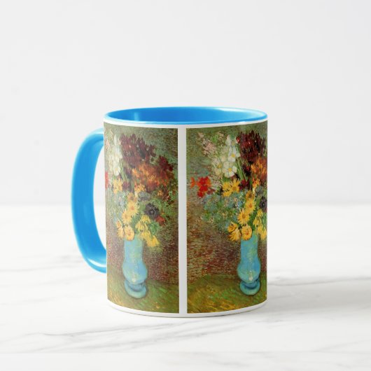 Vase met Daisies en Anemones door Vincent van Gogh Mok (Voorkant links)