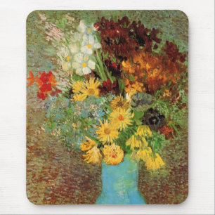 Vase met Daisies en Anemones door Vincent van Gogh Muismat