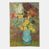 Vase met Daisies en Anemones door Vincent van Gogh Theedoek (Verticaal)