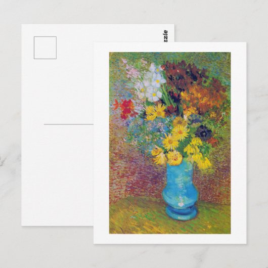 Vase met Daisies en Anemones, Van Gogh Briefkaart (Voorkant / Achterkant)
