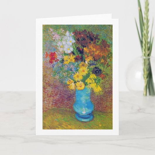 Vase met Daisies en Anemones, Van Gogh Kaart (Voorkant)