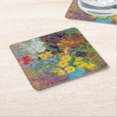 Vase met Daisies en Anemones, Van Gogh Kartonnen Onderzetters (Schuin)