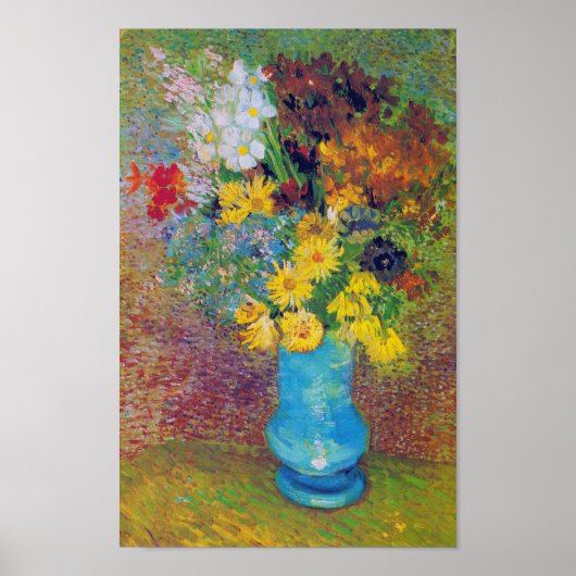 Vase met Daisies en Anemones, Van Gogh Poster (Voorkant)
