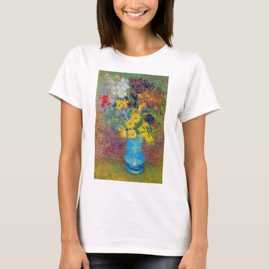 Vase met Daisies en Anemones, Van Gogh T-shirt (Voorkant)
