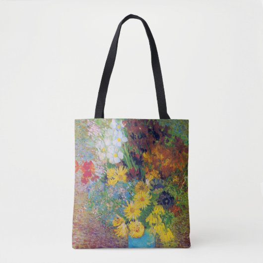 Vase met Daisies en Anemones, Van Gogh Tote Bag (Voorkant)