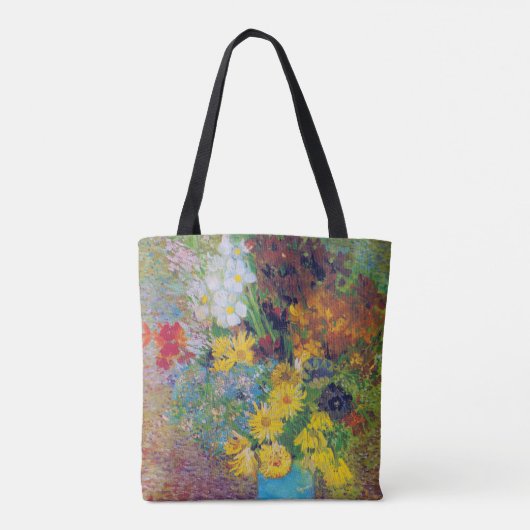 Vase met Daisies en Anemones, Van Gogh Tote Bag (Achterkant)