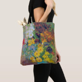 Vase met Daisies en Anemones, Van Gogh Tote Bag (Dichtbij)