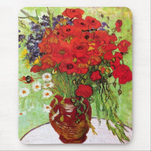 Vase met Daisies en Poppies, Van Gogh Muismat