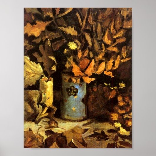 Vase met dode bladeren Van Gogh Fine Art Poster (Voorkant)