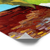 Vase met drie zonnebloemen (1888) Vincent Van Gogh Poster (Hoek)