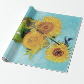 Vase met drie zonnebloemen door Vincent Van Gogh Cadeaupapier (Uitgerold)