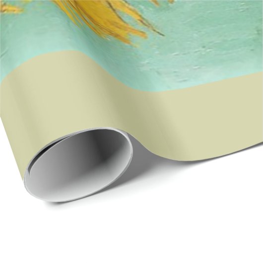 Vase met drie zonnebloemen door Vincent van Gogh. Cadeaupapier (Rol Hoek)