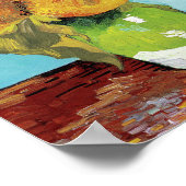 Vase met drie zonnebloemen door Vincent Van Gogh Poster (Hoek)