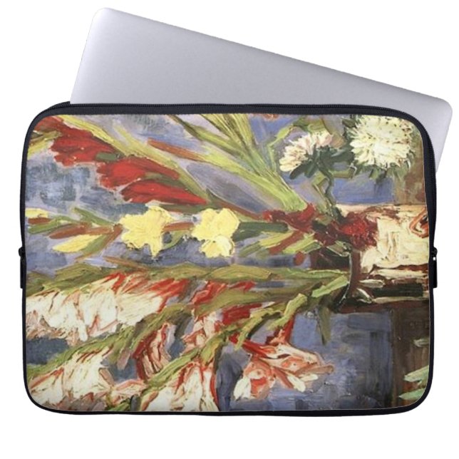 Vase met Gladioli 1886, Vincent van Gogh Laptop Sleeve (Voorkant)