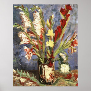 Vase met Gladioli 1886, Vincent van Gogh Poster