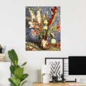 Vase met Gladioli 1886, Vincent van Gogh Poster (Thuiskantoor)