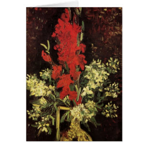 Vase met Gladioli, anjers van Vincent van Gogh
