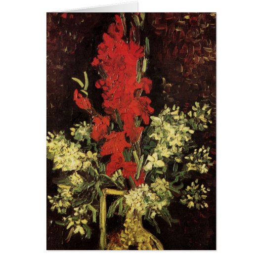 Vase met Gladioli, anjers van Vincent van Gogh (Voorkant)