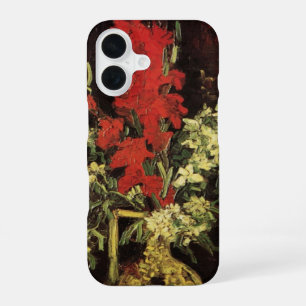 Vase met Gladioli, anjers van Vincent van Gogh iPhone 16 Hoesje