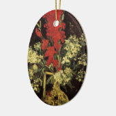 Vase met Gladioli, anjers van Vincent van Gogh Keramisch Ornament (Links)