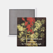 Vase met Gladioli, anjers van Vincent van Gogh Magneet (Voorkant / Achterkant)