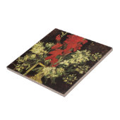 Vase met Gladioli, anjers van Vincent van Gogh Tegeltje (Zijkant)