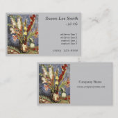 Vase met Gladioli door Vincent van Gogh. Grijs Visitekaartje (Voorkant / Achterkant)