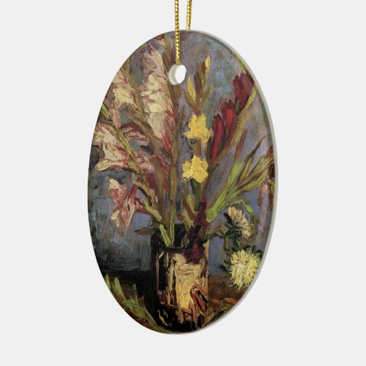 Vase met Gladioli door Vincent van Gogh Keramisch Ornament (Links)