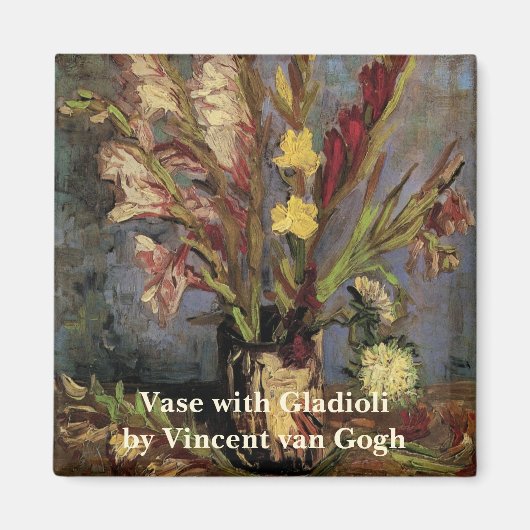 Vase met Gladioli door Vincent van Gogh Magneet (Voorkant)