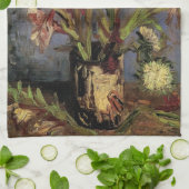 Vase met Gladioli door Vincent van Gogh Theedoek (Gevouwen)