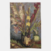 Vase met Gladioli door Vincent van Gogh Theedoek (Verticaal)