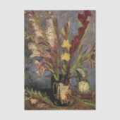 Vase met Gladioli door Vincent van Gogh Tissuepapier (Voorkant)