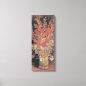 Vase met Gladioli en anjers door Van Gogh Canvas Afdruk (Voorkant)