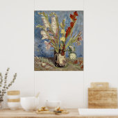 Vase met Gladioli en Chinese zusters van Van Gogh Poster (Keuken)