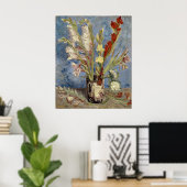Vase met Gladioli en Chinese zusters van Van Gogh Poster (Thuiskantoor)