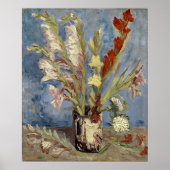 Vase met Gladioli en Chinese zusters van Van Gogh Poster (Voorkant)