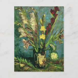 Vase met Gladioli (F248a) Van Gogh Fine Art Briefkaart