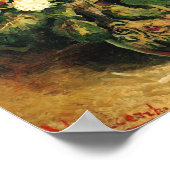 Vase met Hollyhocks (F235) Van Gogh Fine Art Poster (Hoek)