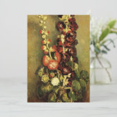 Vase met Hollyhocks van Vincent van Gogh (Staand voorkant)