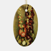 Vase met Hollyhocks van Vincent van Gogh Keramisch Ornament (Rechts)