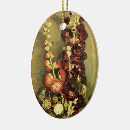 Vase met Hollyhocks van Vincent van Gogh Keramisch Ornament (Links)