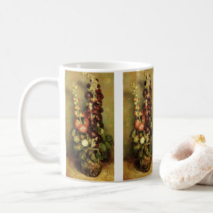 Vase met Hollyhocks van Vincent van Gogh Koffiemok