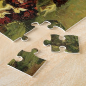 Vase met Hollyhocks van Vincent van Gogh Legpuzzel (Zijkant)