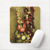 Vase met Hollyhocks van Vincent van Gogh Muismat (Met muis)