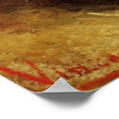 Vase met Hollyhocks van Vincent van Gogh Poster (Hoek)