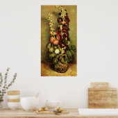 Vase met Hollyhocks van Vincent van Gogh Poster (Keuken)