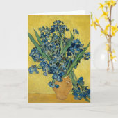 Vase met IRIP's door Van Gogh - Stilte Kaart (Gele Bloem)
