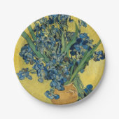 Vase met Irises door Van Gogh Papieren Bordje (Voorkant)