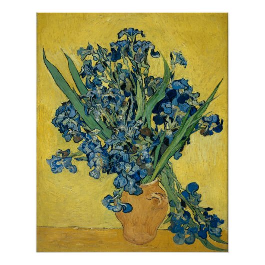 Vase met Irises door Van Gogh Perfect Poster (Voorkant)